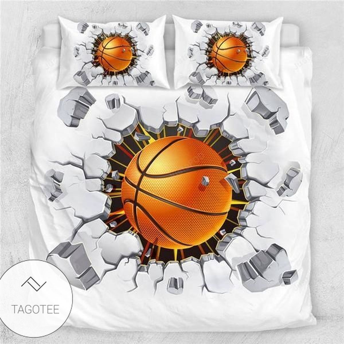 Basketball Ball Cracked Bricks Wall Cotton Bed Sheets Spread Comforter Duvet Cover Bedding Sets- Basketball Ball Cracked Bricks Wall Cotton Bed Sheets Spread Comforter Duvet Cover Bedding Sets-