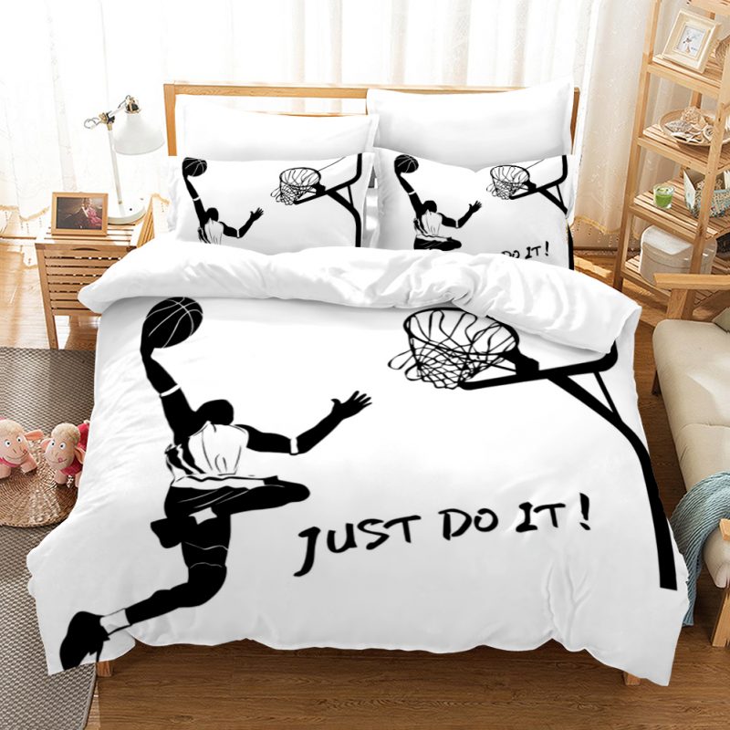 Basketball Just Do It Duvet Cover and Pillowcase Set Bedding Set Basketball Just Do It Duvet Cover and Pillowcase Set Bedding Set