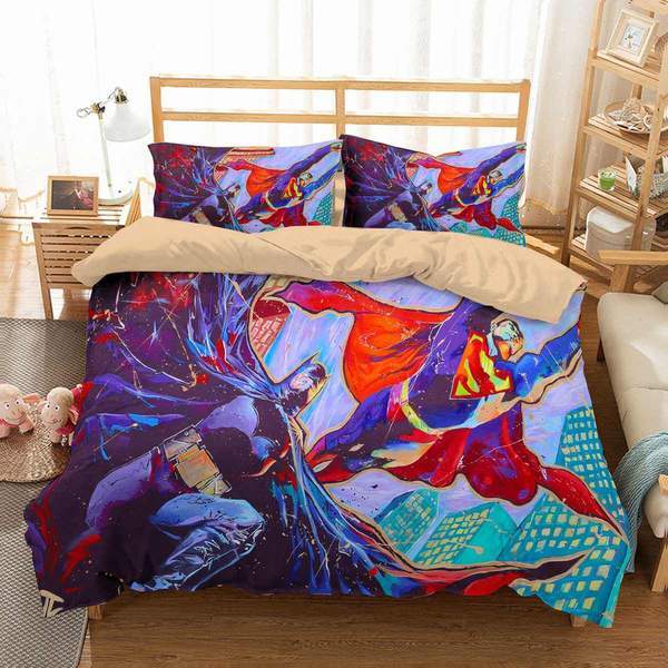 Batman Superman Duvet Cover and Pillowcase Set Bedding Set Batman Superman Duvet Cover and Pillowcase Set Bedding Set