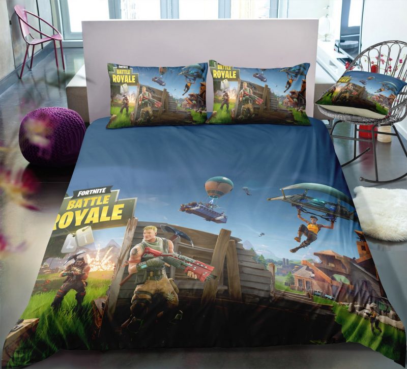 Battle Royale Fortnite Gamer Duvet Cover and Pillowcase Set Bedding Set 103 Battle Royale Fortnite Gamer Duvet Cover and Pillowcase Set Bedding Set 103