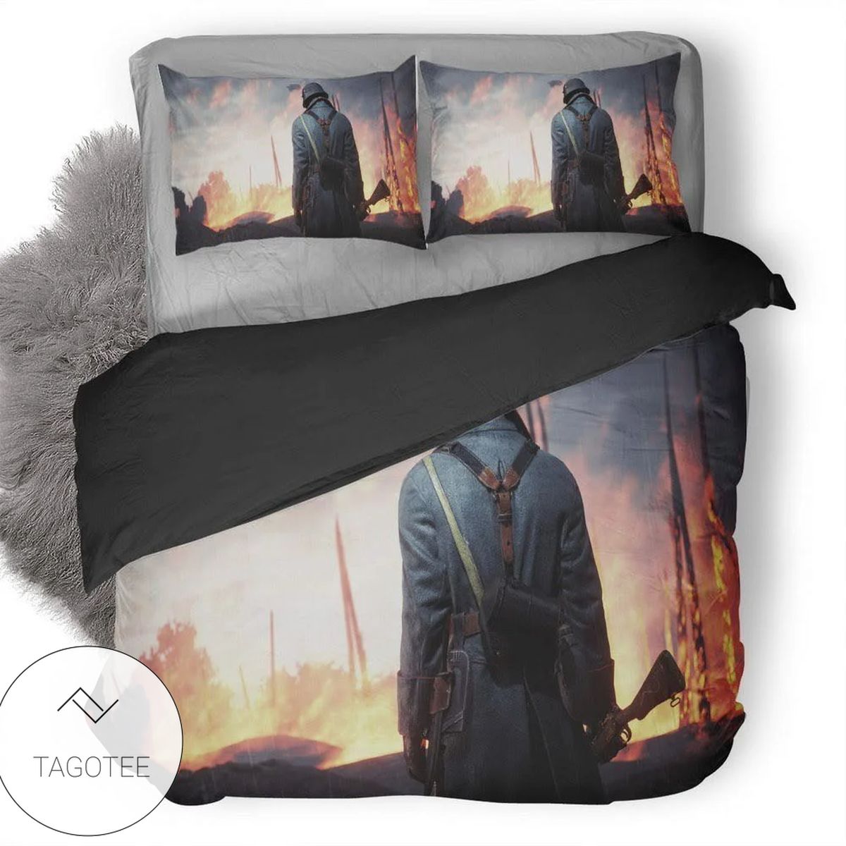 Battlefield Soldier #1 Duvet Cover Bedding Set Battlefield Soldier #1 Duvet Cover Bedding Set