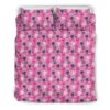 Beautiful Pink Kitty Duvet Cover and Pillowcase Set Bedding Set