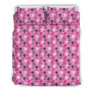Beautiful Pink Kitty Duvet Cover and Pillowcase Set Bedding Set