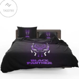 Bedding Set Marvel Avenger Black Panther Purple Dark (Duvet Cover & Pillow Cases)-