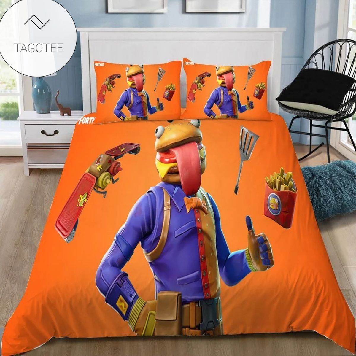 Beef Boss Fortnite Gamer Bedding Set Duvet Cover Pillow Ca Beef Boss Fortnite Gamer Bedding Set Duvet Cover Pillow Ca