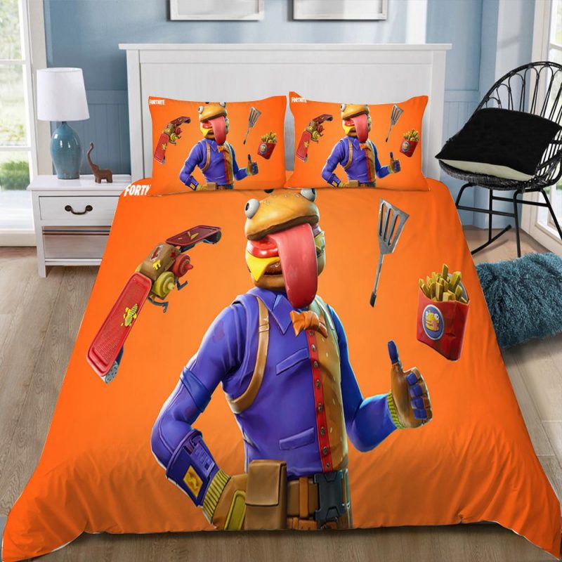 Beef Boss Fortnite Gamer Duvet Cover and Pillowcase Set Bedding Set Beef Boss Fortnite Gamer Duvet Cover and Pillowcase Set Bedding Set