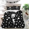 Betty Boop Black And White Dot Bedding Set (Duvet Cover & Pillow Cases)-