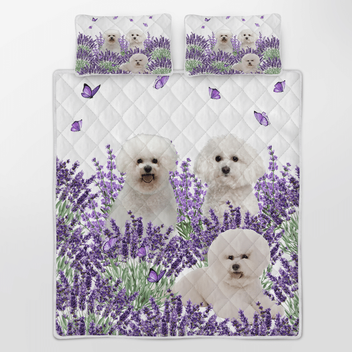 Bichon Prise Lavender Quilt Bedding Set Bichon Prise Lavender Quilt Bedding Set