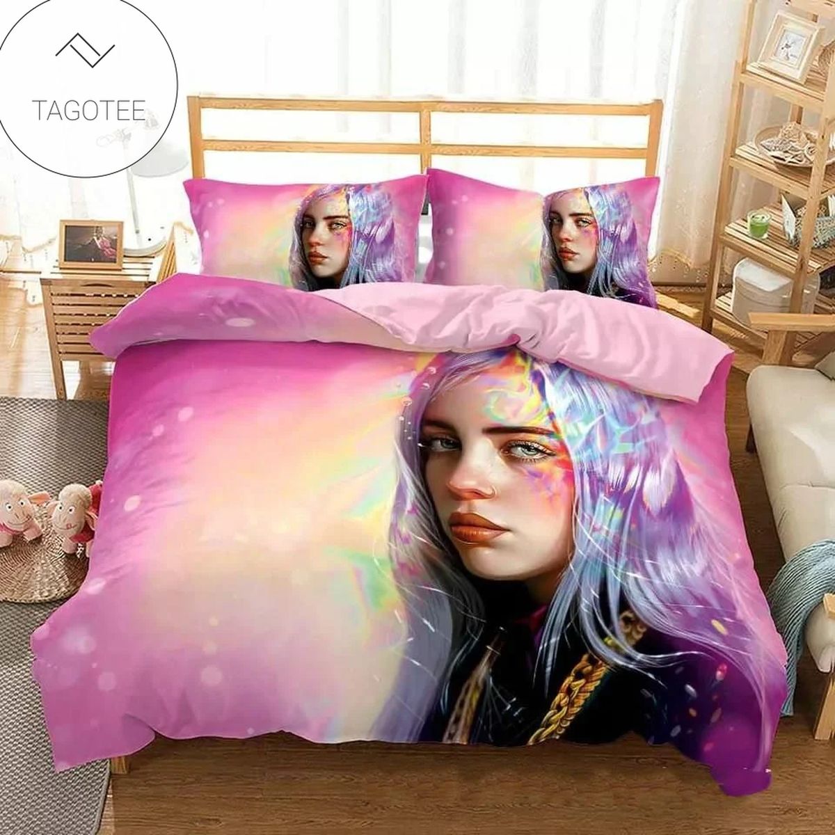 Billie Eilish Bellyache Portrait Painting Bedding Set (Duvet Cover & Pillow Cases) Billie Eilish Bellyache Portrait Painting Bedding Set (Duvet Cover & Pillow Cases)