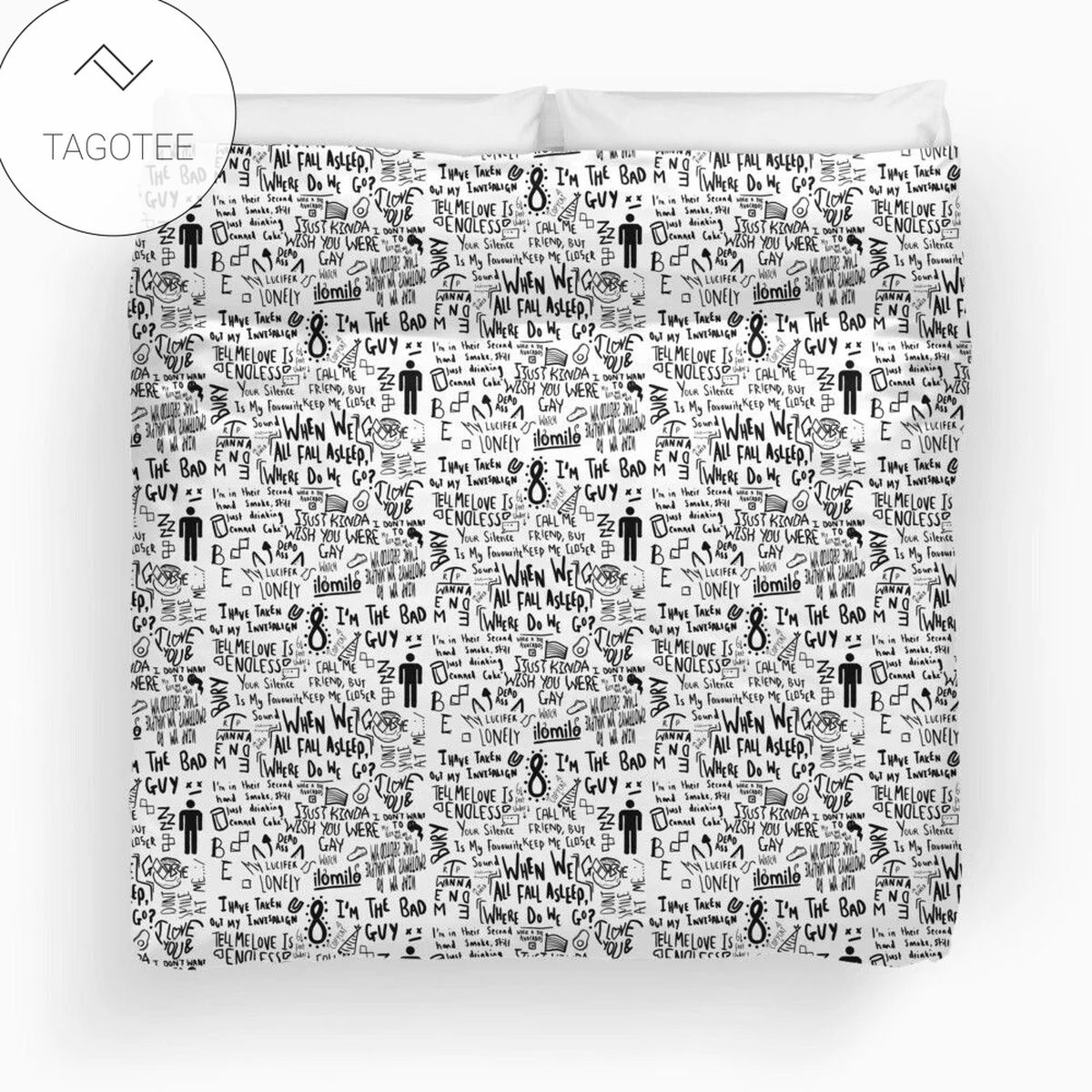 Billie Eilish Songs Duvet Cover Bedding Set Billie Eilish Songs Duvet Cover Bedding Set