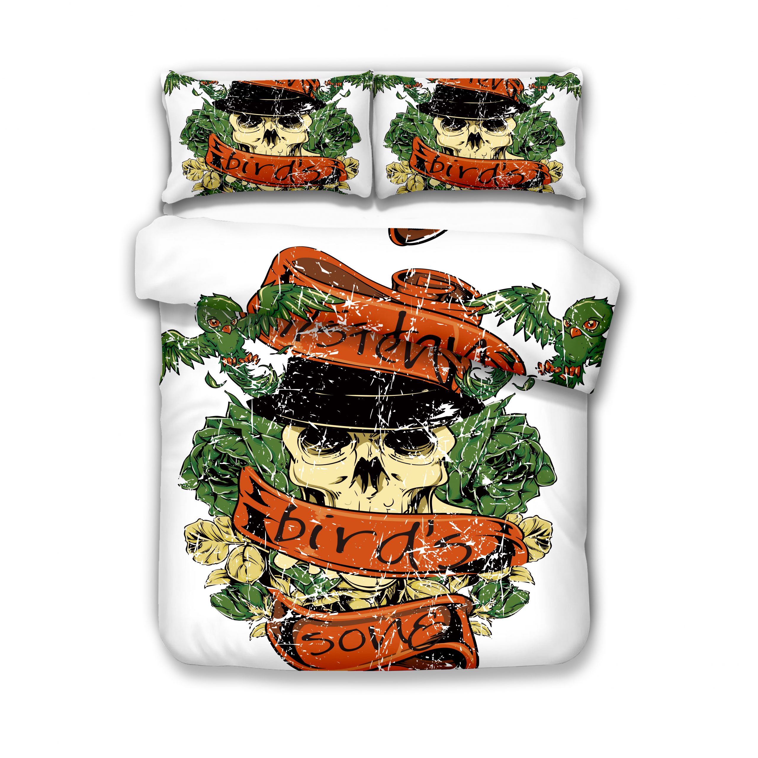 Birds Sone Skull Duvet Cover and Pillowcase Set Bedding Set Birds Sone Skull Duvet Cover and Pillowcase Set Bedding Set
