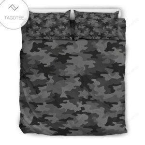 Black And Grey Camouflage Cl16100055Mdb Bedding Sets-