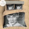 Black And White Audrey Hepburn Bedding Set For Fans-