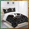 Black And White Louis Vuitton Bedding Set