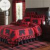 Black Bear Lodge Red Bedding Set (Duvet Cover & Pillow Cases)
