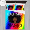 Black Girl Magic Rainbow African Duvet Cover Bedding Set