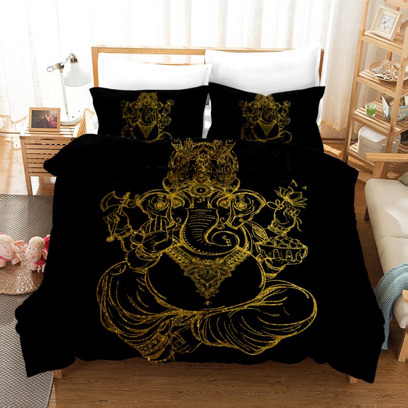 Black Gold 5 Duvet Cover and Pillowcase Set Bedding Set Black Gold 5 Duvet Cover and Pillowcase Set Bedding Set