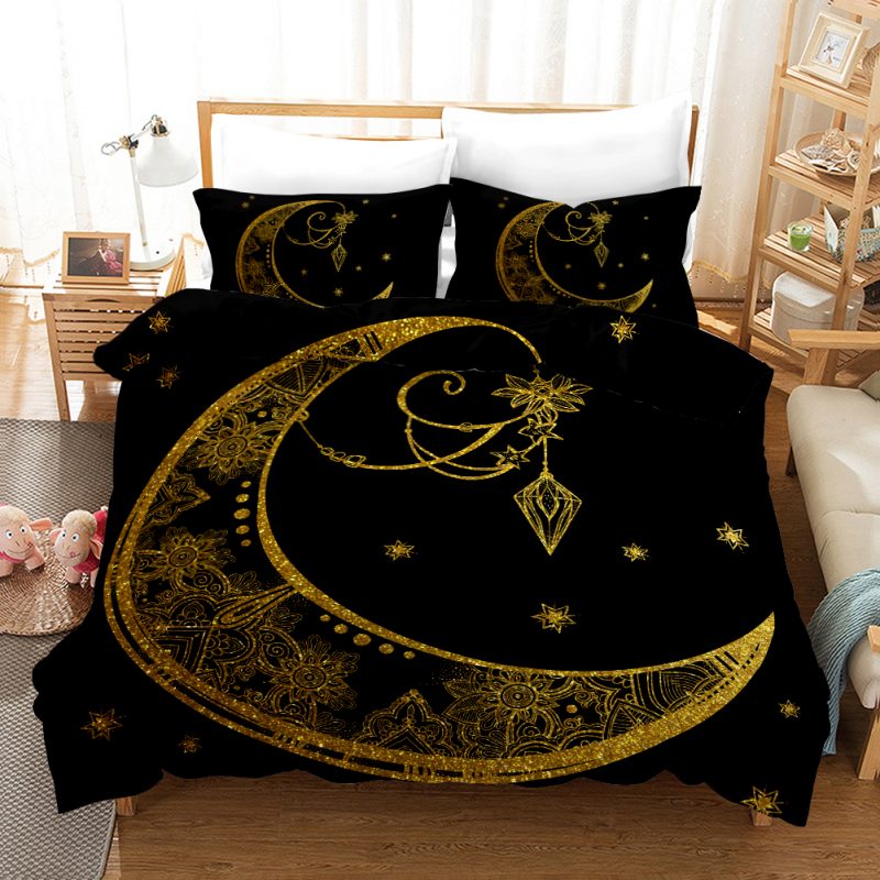 Black Gold 6 Duvet Cover and Pillowcase Set Bedding Set Black Gold 6 Duvet Cover and Pillowcase Set Bedding Set