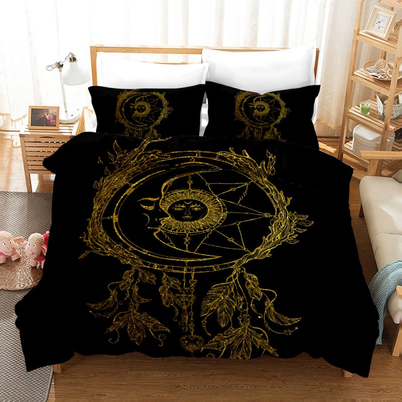 Black Gold 7 Duvet Cover and Pillowcase Set Bedding Set Black Gold 7 Duvet Cover and Pillowcase Set Bedding Set