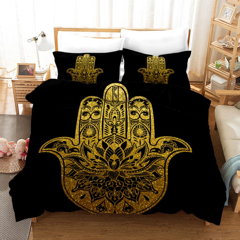 Black Gold Duvet Cover and Pillowcase Set Bedding Set Black Gold Duvet Cover and Pillowcase Set Bedding Set