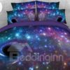 Black Holes In Purple Galaxy Bedding Set