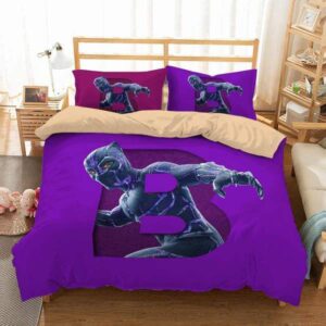 Black Panther 10 Duvet Cover and Pillowcase Set Bedding Set