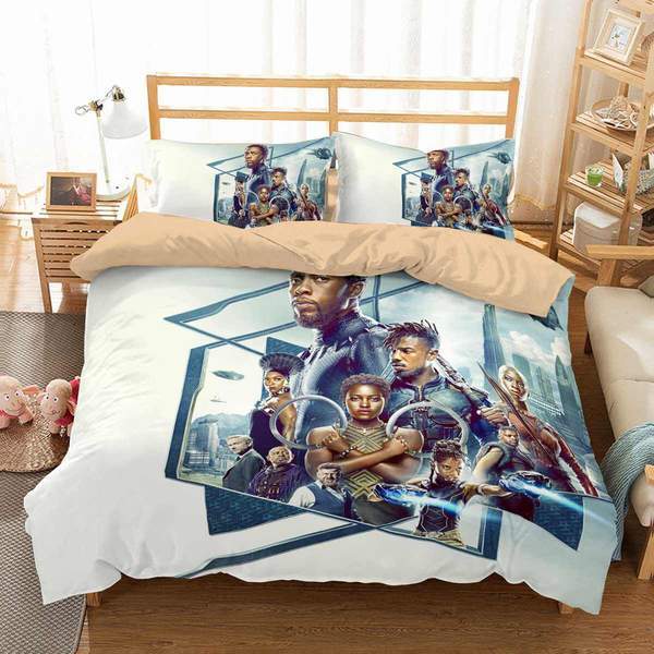 Black Panther 3 Duvet Cover and Pillowcase Set Bedding Set Black Panther 3 Duvet Cover and Pillowcase Set Bedding Set