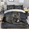 Black Staffordshire Bull Terrier Quilt Bedding Set