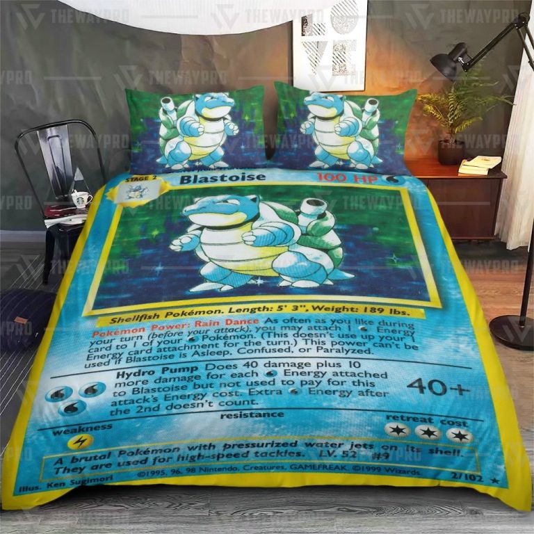 Blastoise-Card-Pokemon-Bedding-Set-2