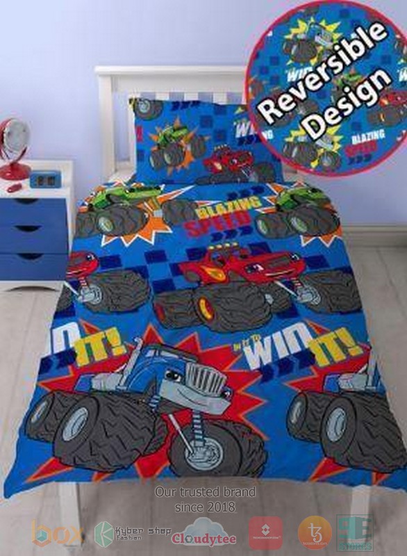 Blaze And The Monster Machines Blue Bedding Set Blaze And The Monster Machines Blue Bedding Set