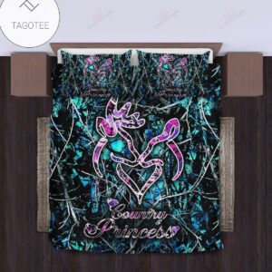 Blue Camo Girl Bedding Set (Duvet Cover & Pillow Cases)