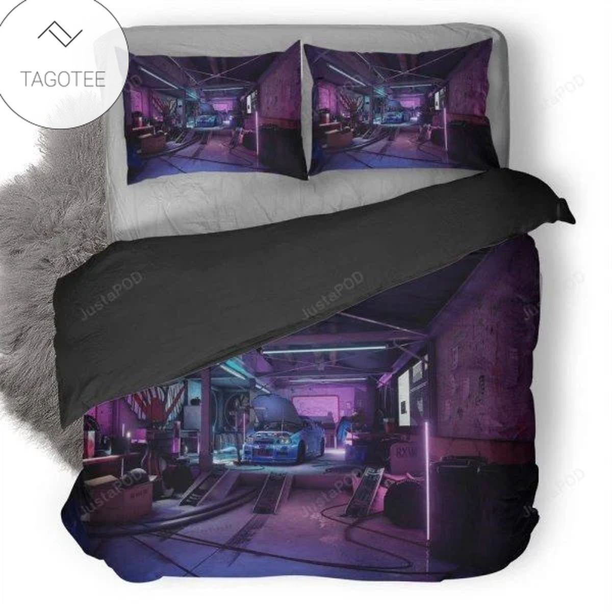 Blue Car Violet Shop Duvet Cover Bedding Set Blue Car Violet Shop Duvet Cover Bedding Set