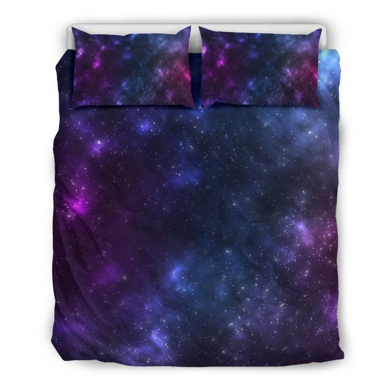 Blue Purple Cosmic Galaxy Space Print Duvet Cover and Pillowcase Set Bedding Set Blue Purple Cosmic Galaxy Space Print Duvet Cover and Pillowcase Set Bedding Set