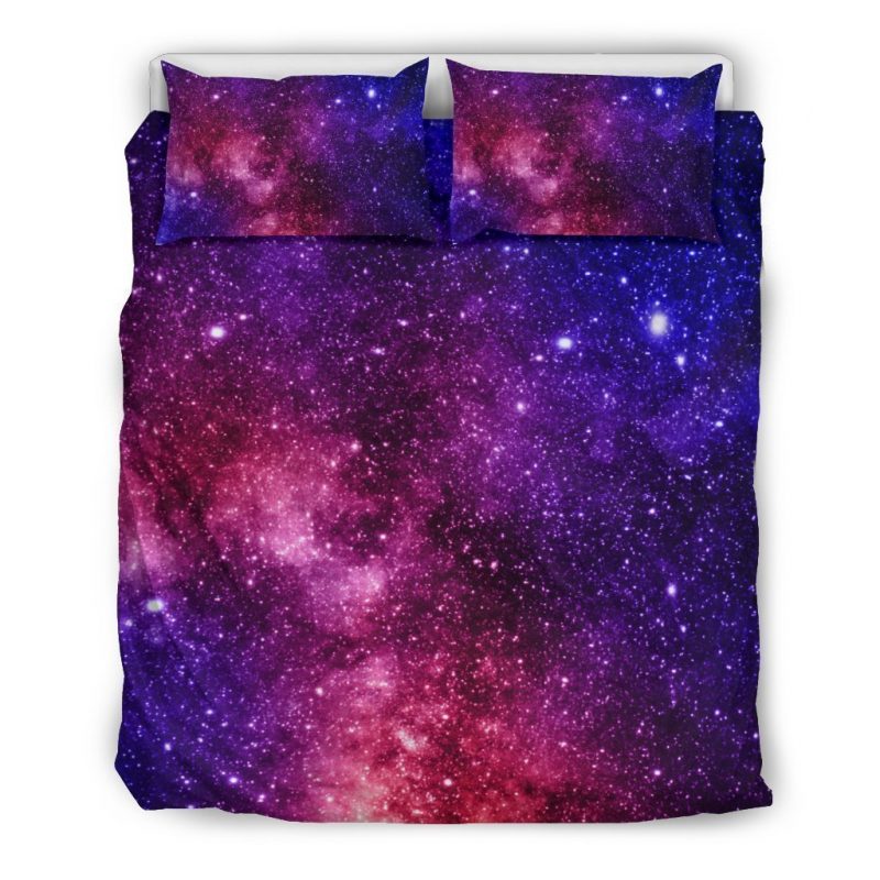 Blue Purple Stardust Galaxy Space Print Duvet Cover and Pillowcase Set Bedding Set Blue Purple Stardust Galaxy Space Print Duvet Cover and Pillowcase Set Bedding Set