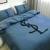 Blue Yves Saint Laurent Bedding Set
