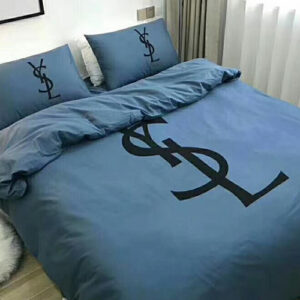 Blue Yves Saint Laurent Bedding Set