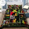 Bob Marley Flag Of Jamaica Quotes Bedding Set (Duvet Cover & Pillow Cases)