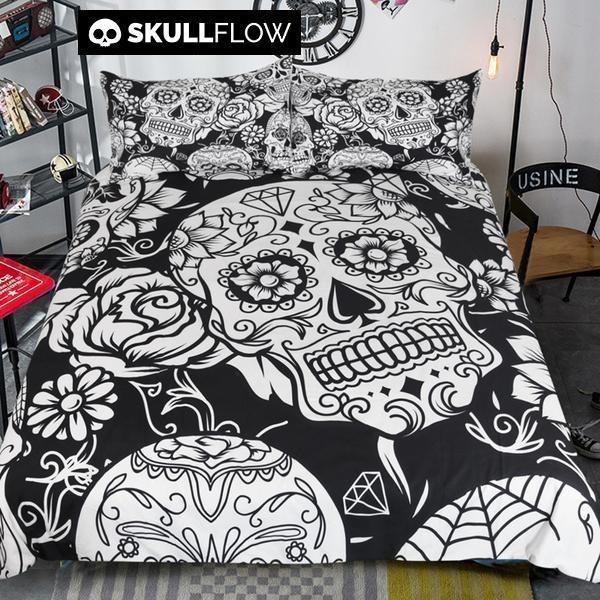 Bohemian Skull Duvet Cover and Pillowcase Set Bedding Set 383 Bohemian Skull Duvet Cover and Pillowcase Set Bedding Set 383