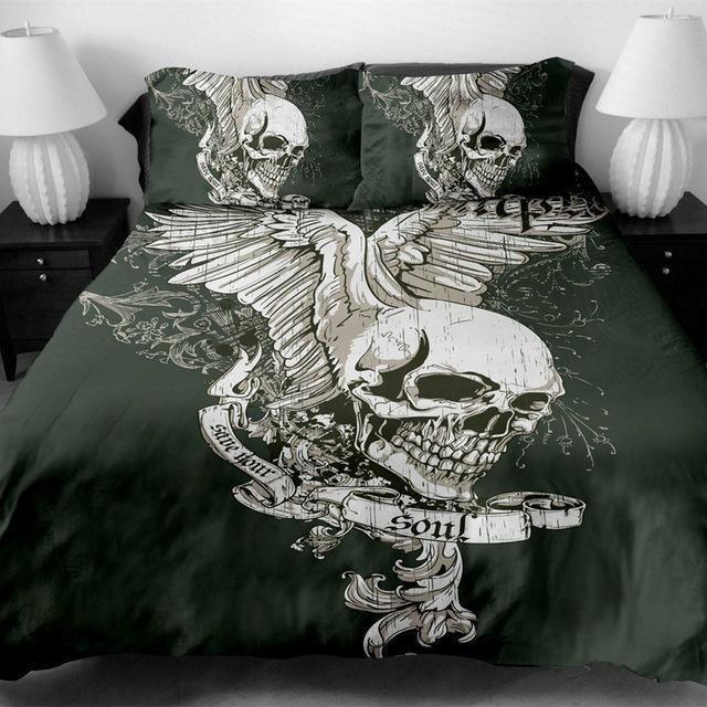 Bohemian Skull Save Your Soul Duvet Cover and Pillowcase Set Bedding Set 439 Bohemian Skull Save Your Soul Duvet Cover and Pillowcase Set Bedding Set 439