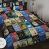 Book Covers Full Printed Quilt Bedding Set-