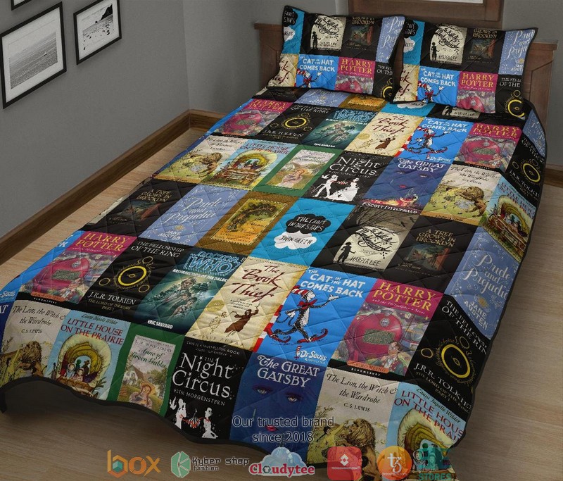 Book-Covers-Quilt-Bedding-Set-2