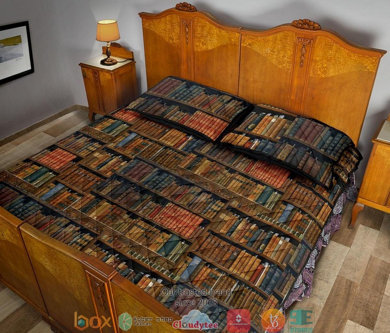 Bookish Pattern Quilt Bedding Set Bookish Pattern Quilt Bedding Set