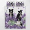 Border Collie Lavender Quilt Bedding Set
