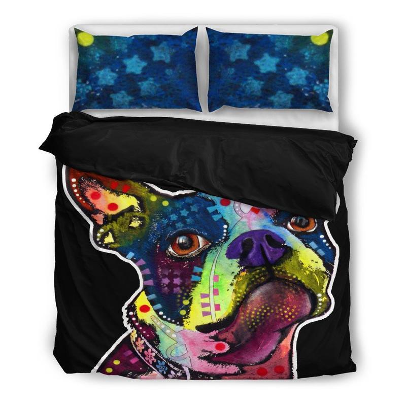 Boston Terier 2 Duvet Cover and Pillowcase Set Bedding Set Boston Terier 2 Duvet Cover and Pillowcase Set Bedding Set