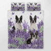 Boston Terrier Lavender Quilt Bedding Set