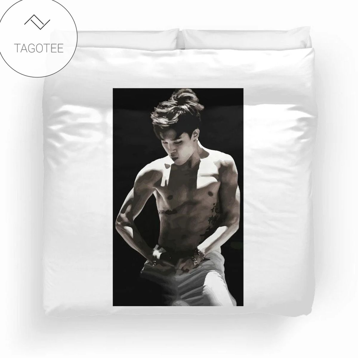 Bts Jimin Portrait Bedding Set For Fans (Duvet Cover & Pillow Cases)- Bts Jimin Portrait Bedding Set For Fans (Duvet Cover & Pillow Cases)-