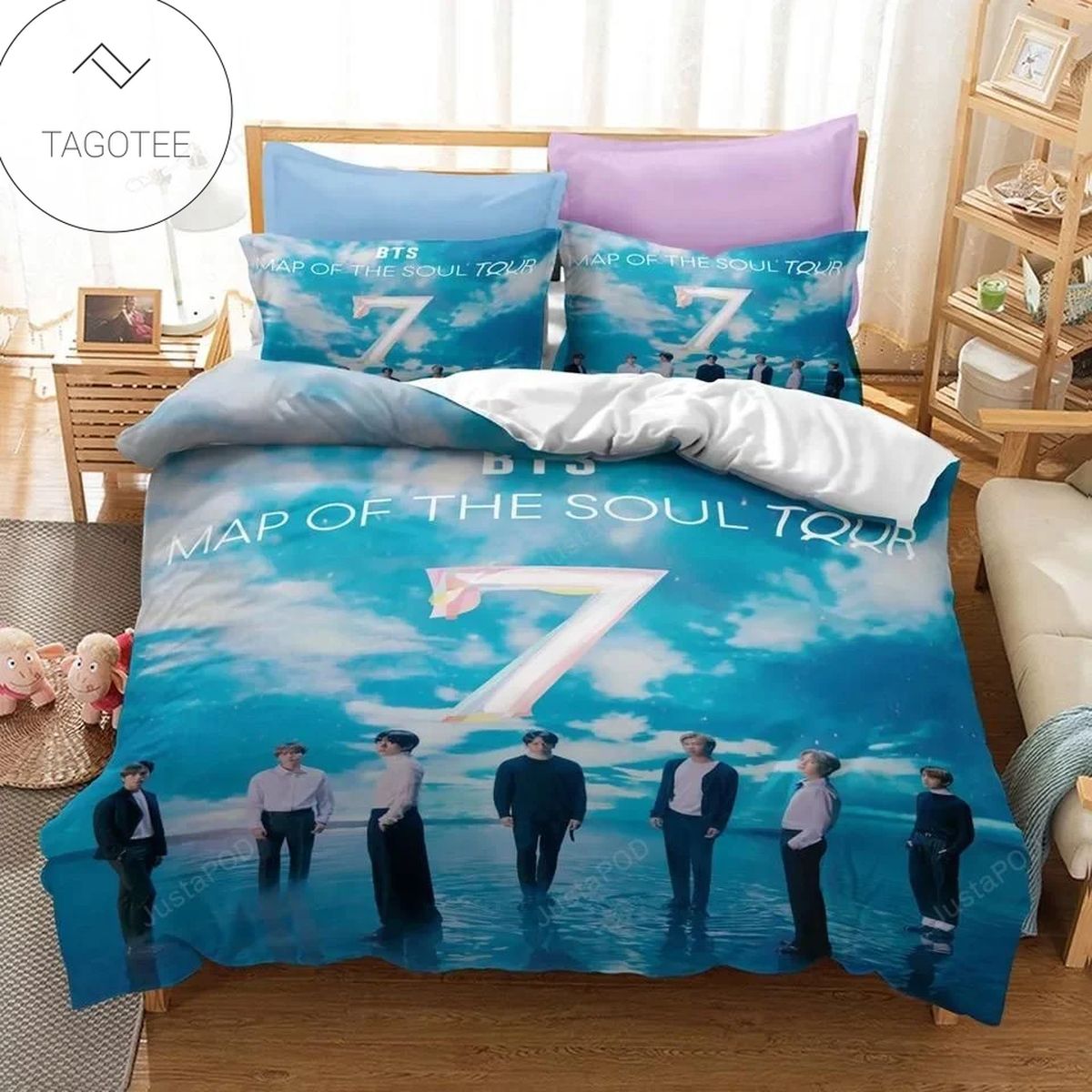 Bts Map Of The Soul 7 Bedding Set For Fans (Duvet Cover & Pillow Cases)- Bts Map Of The Soul 7 Bedding Set For Fans (Duvet Cover & Pillow Cases)-