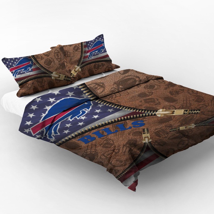 Buffalo-Bills-Nfl-American-Flag-Leather-Pattern-Bedding-Set-2