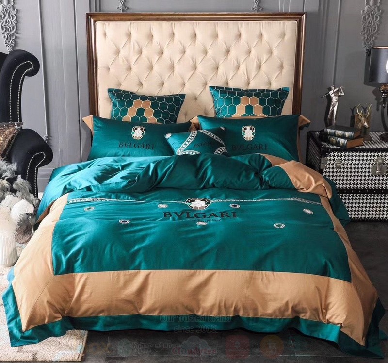 Bulgari-Blue-Luxury-Brand-Bedding-Set-1