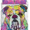 Bulldog Duvet Cover and Pillowcase Set Bedding Set